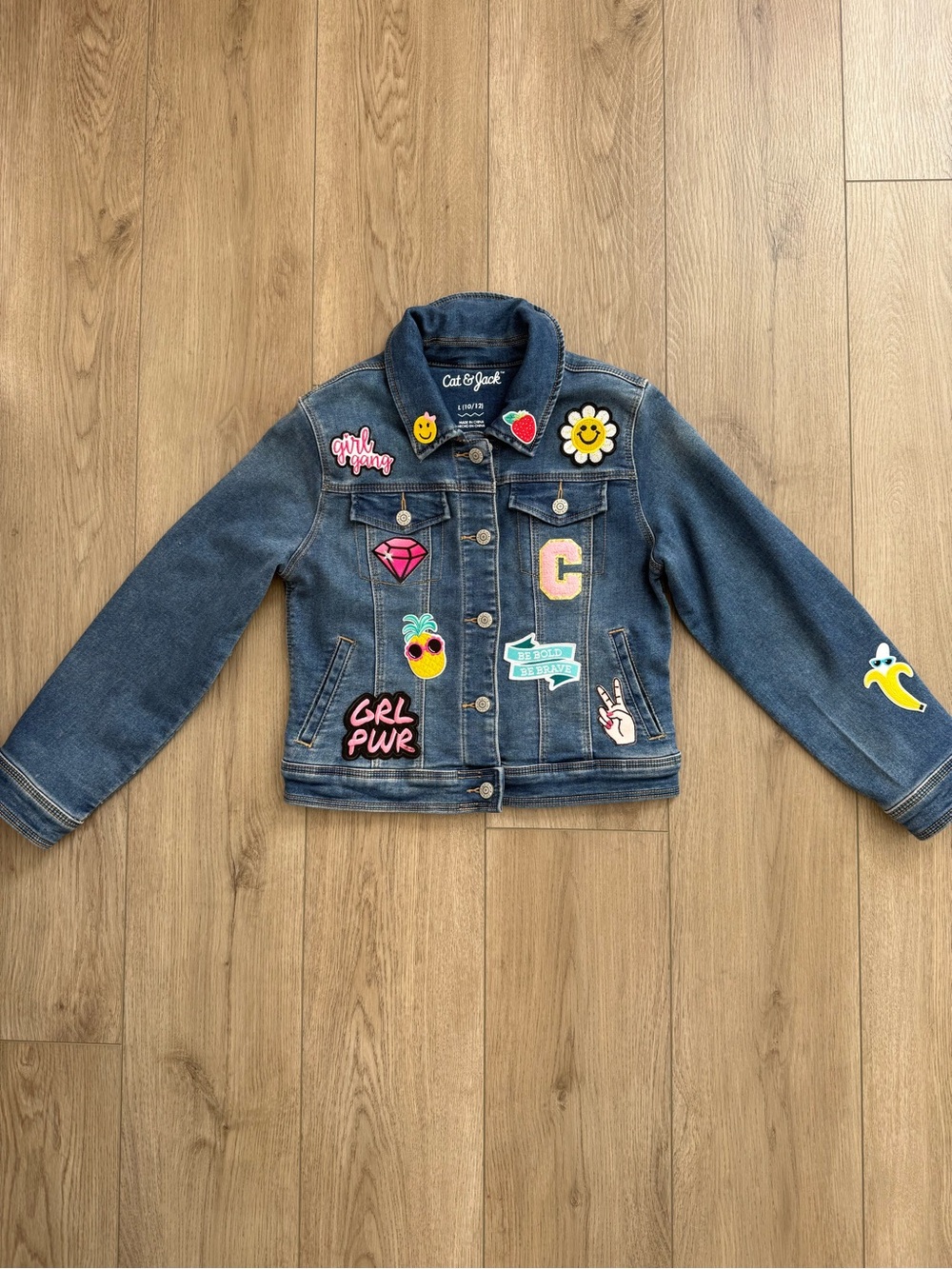 Custom Girls Denim Jacket With Patches